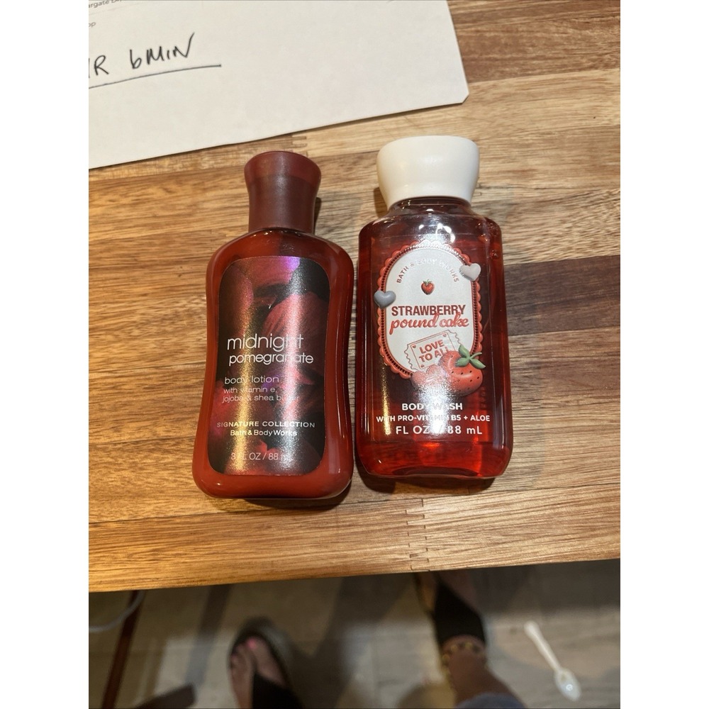 Bath & Body Works Travel Size Body LOTION & SHOWER GEL WASH  3 oz  Lot Of 2